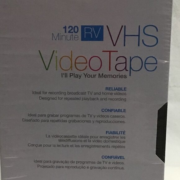 Memorex VHS Blank Video Tapes Sealed 5 Pack - Picture 4 of 5